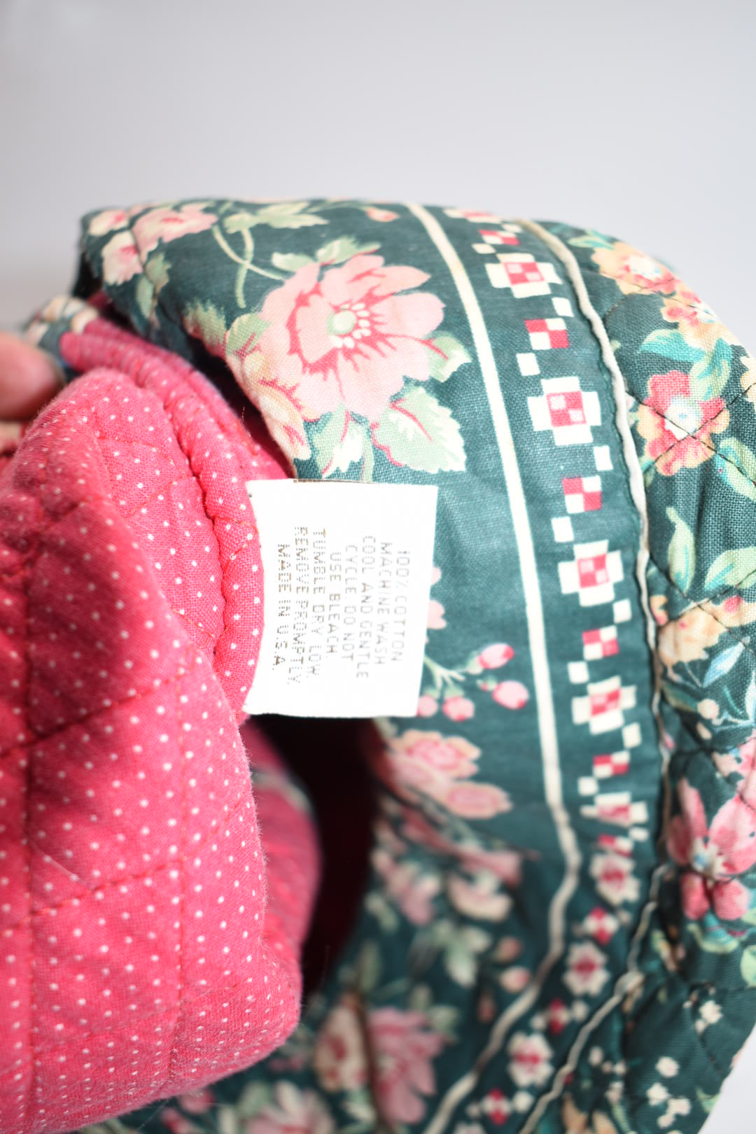 Vintage Vera Bradley Large Vera Tote Bag in "Springtime" Pattern