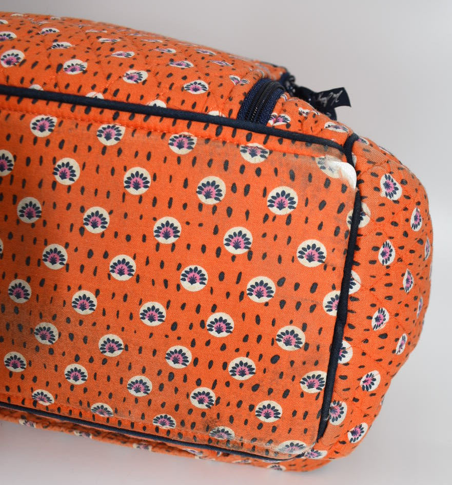 Vera Bradley Make-a-Change Diaper Bag in "Rio: Rosie Orange" Pattern