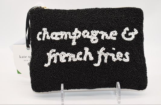 Kate Spade Champagne and French Fries Beaded Clutch