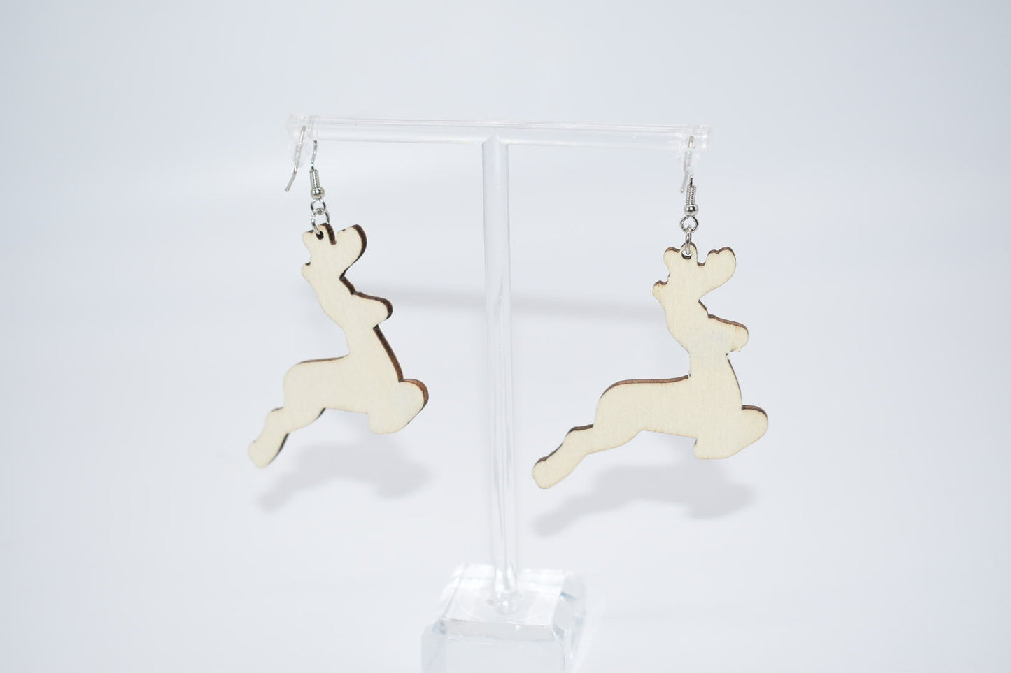 Seasonal Earrings: Plaid Reindeer Drop Earrings