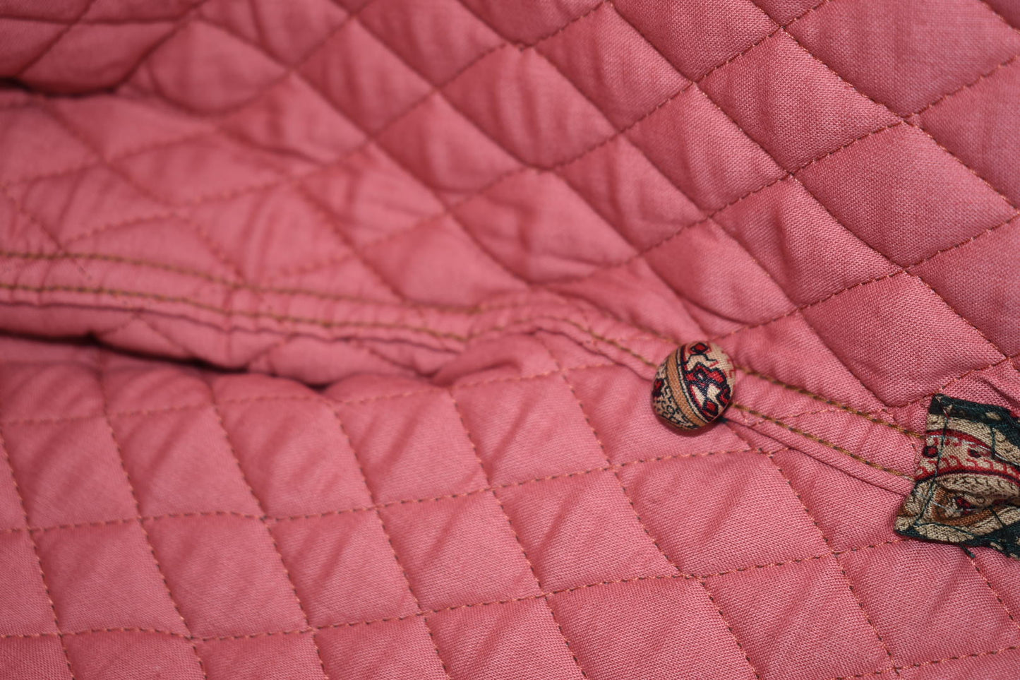 Vintage Vera Bradley Large Cropped Jacket in "Greenbriar- 1987" Pattern