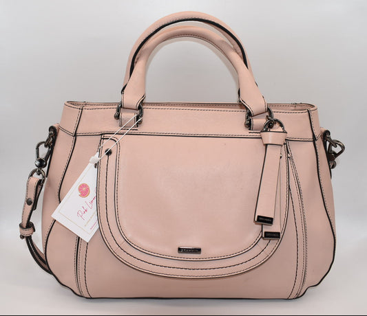 Brahmin Raelynn Satchel Bag in Blossom Pink Galveston