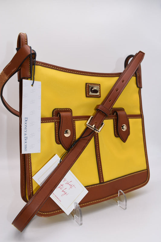 Dooney & Bourke Double Pocket Yellow Crossbody Bag