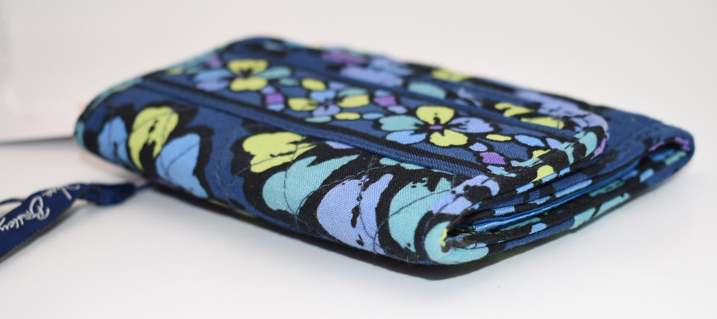 Vera Bradley Compact Trifold Wallet in "Indigo Pop" Pattern