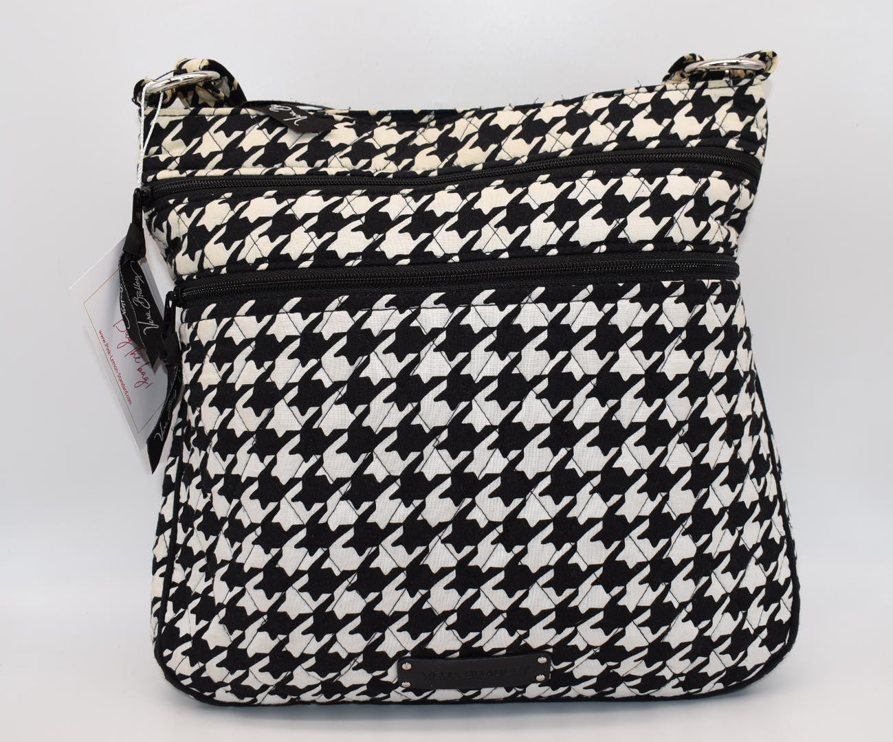Vera Bradley Triple Zip Hipster Crossbody Bag in "Houndstooth" Pattern