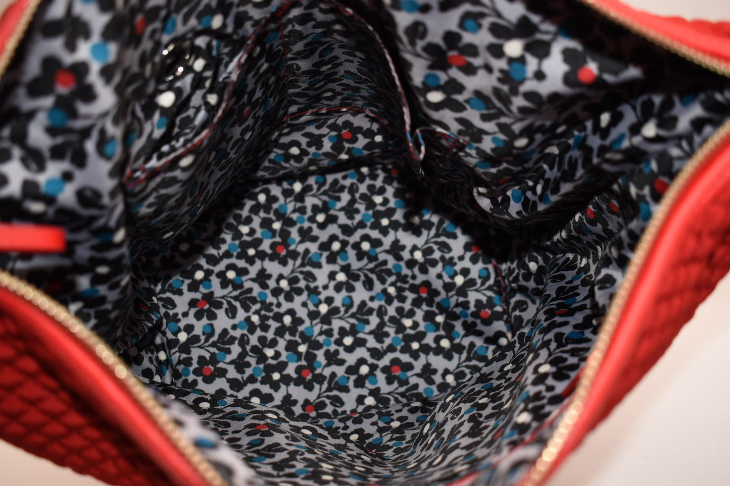 Vera Bradley Carson Microfiber Shoulder Hobo Bag in "Cardinal Red"