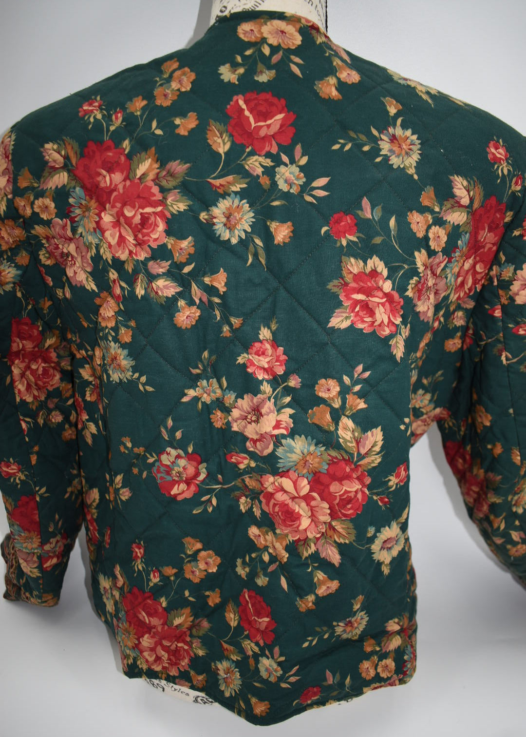 Vintage Vera Bradley Quilted Medium Jacket in "Greenbriar-1987" Pattern