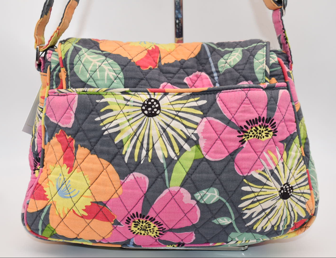 Vera Bradley Convertible Flap Shoulder Bag in "Jazzy Blooms" Pattern
