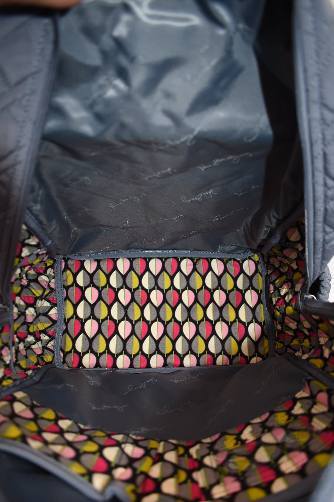 Vera Bradley Microfiber Campus Backpack in Gray