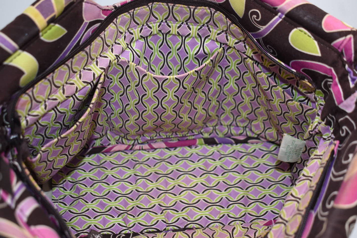 Vera Bradley Gabby Tote Bag in "Purple Punch" Pattern