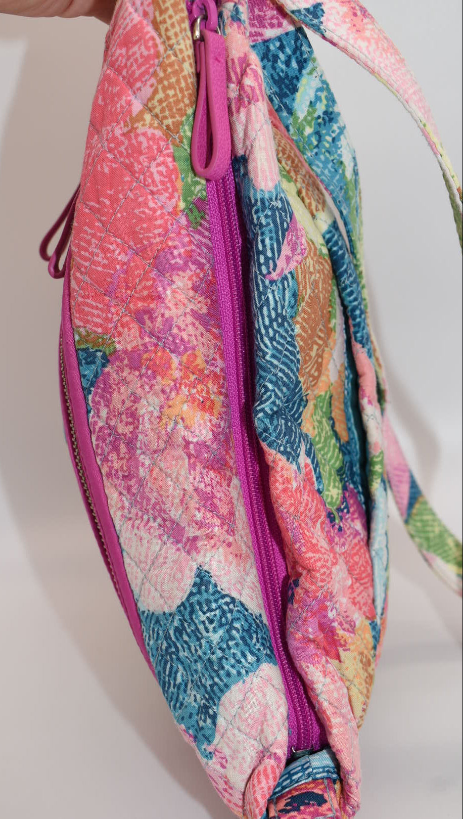 Vera Bradley Triple Zip Hipster Crossbody Bag "Superbloom" Pattern