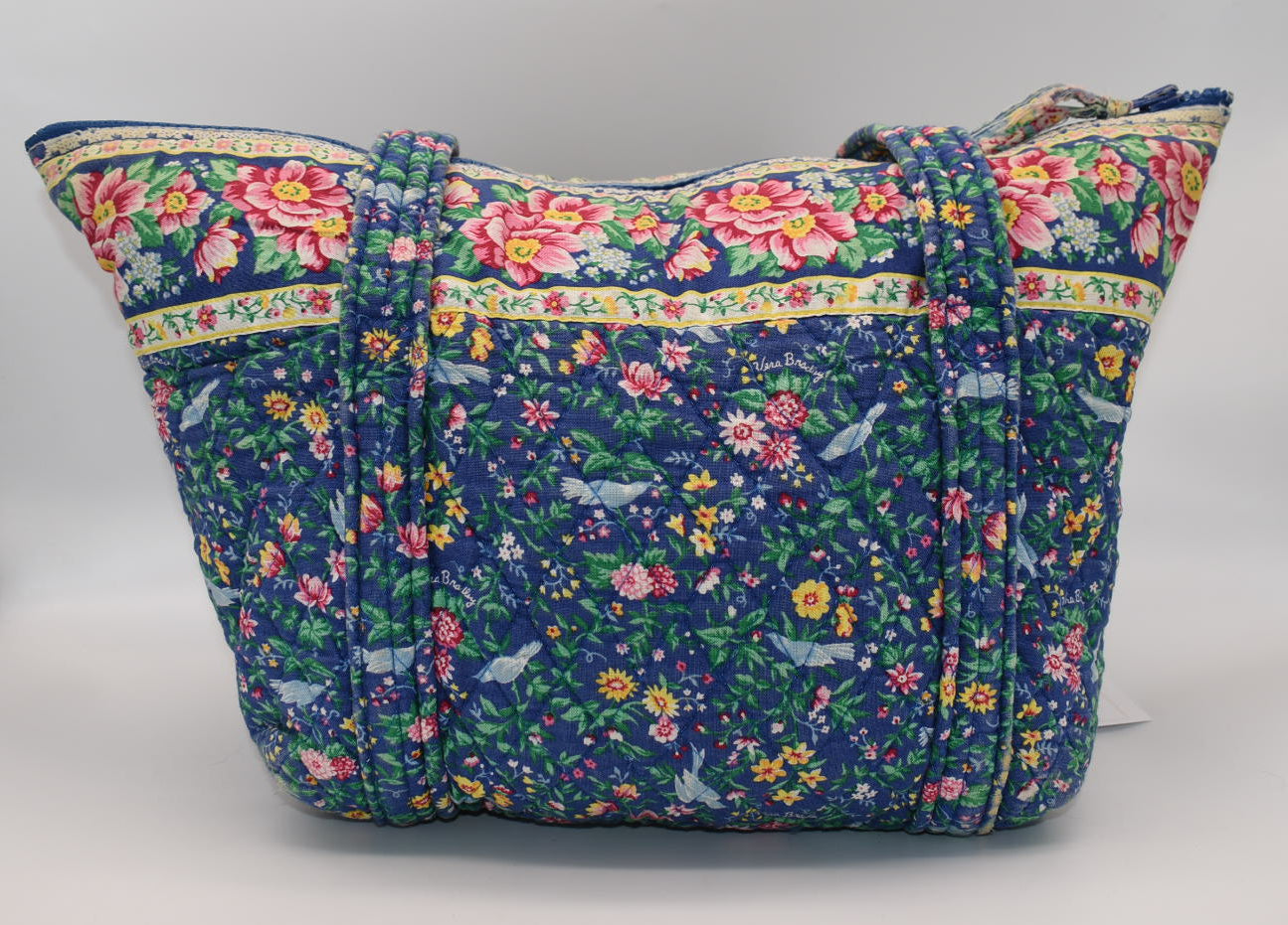 Vintage Vera Bradley Paddy Tote Bag in "Bluebird-1998" Pattern