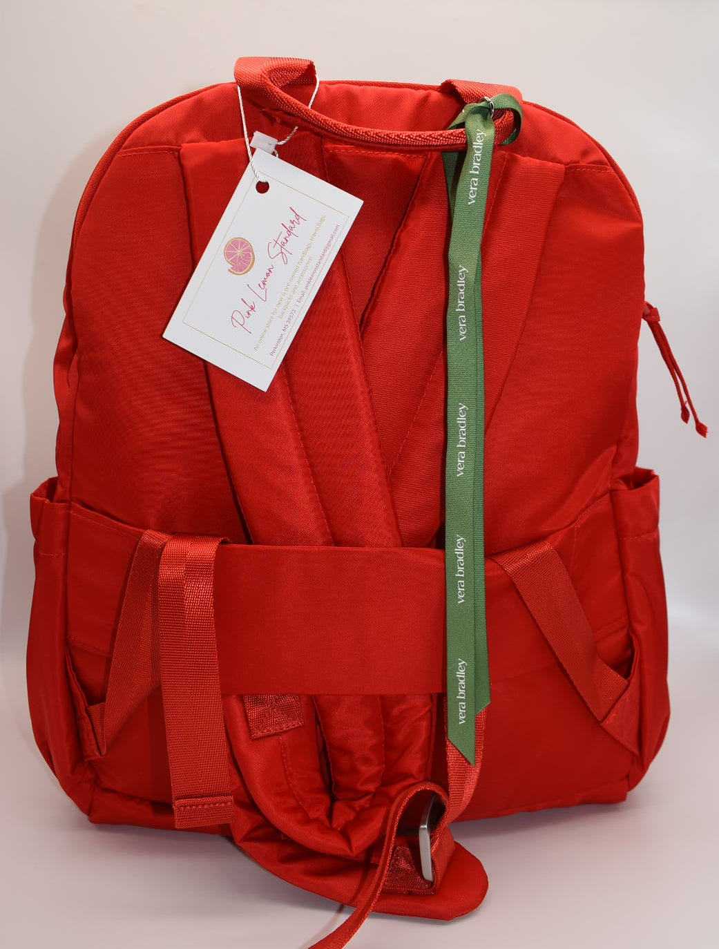 Vera Bradley Large Bancroft Backpack in Goji Berry Red