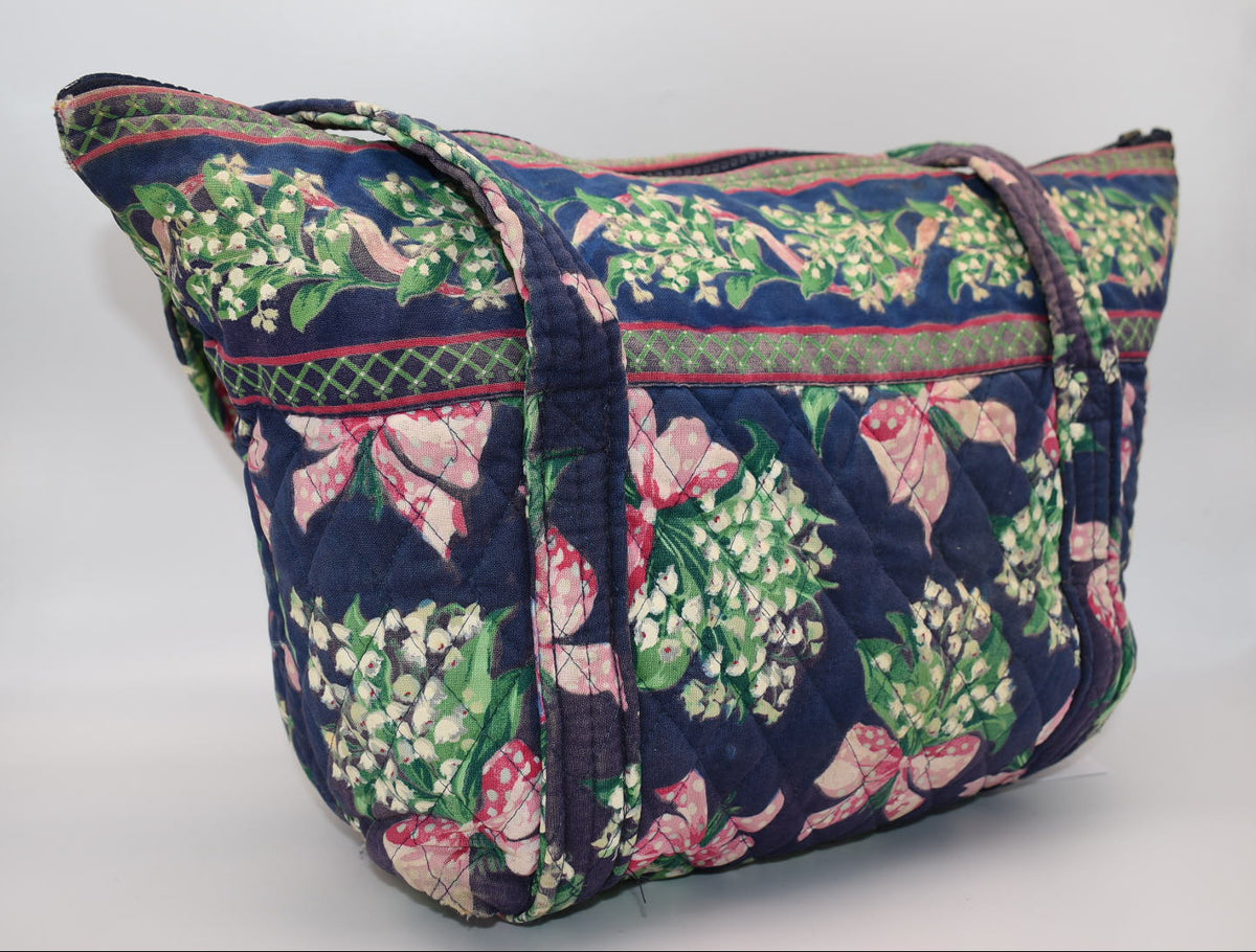 Vera Bradley Large Paddy Shoulder Tote Bag in "Return to Happiness-1999" Pattern