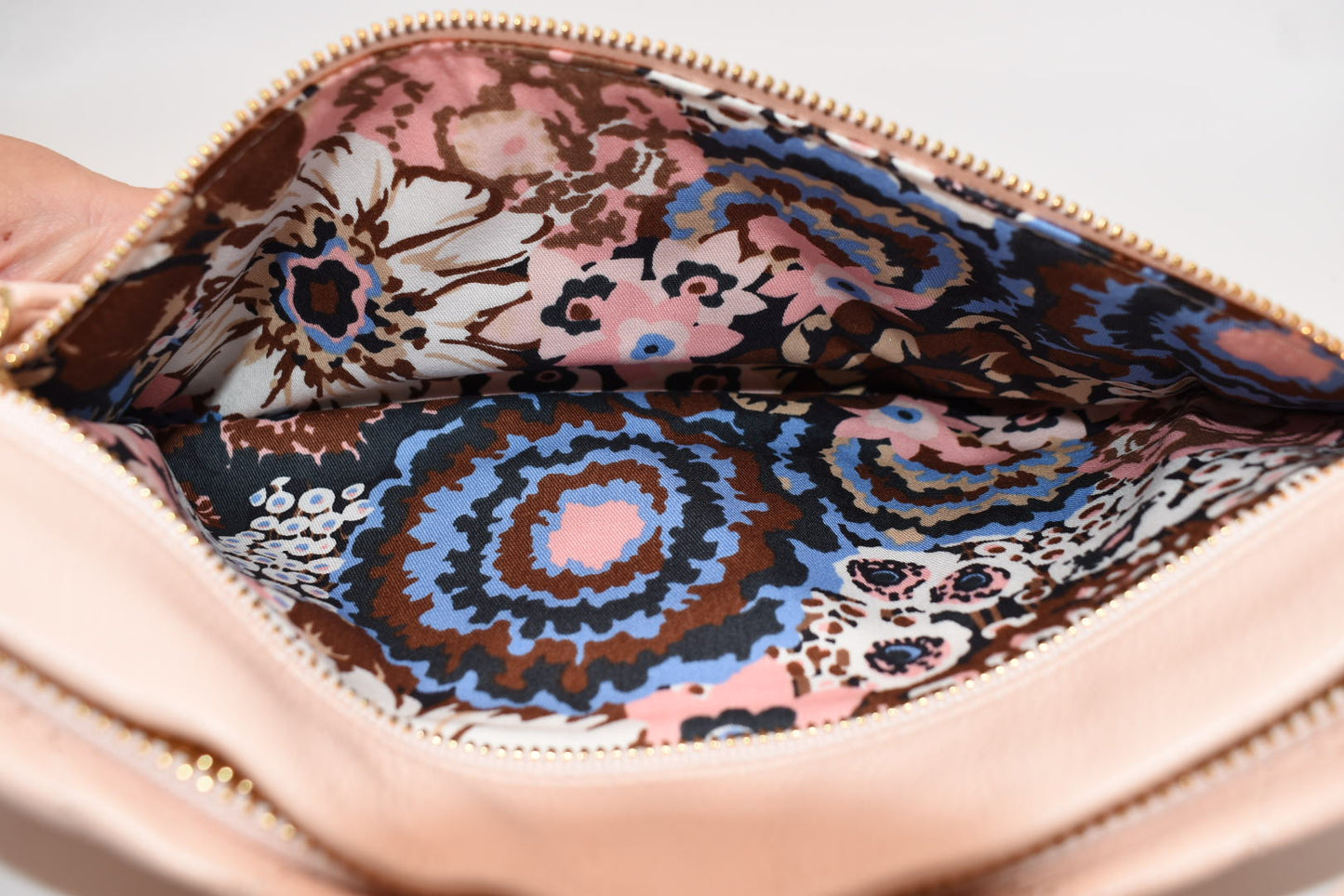 Vera Bradley Quilted Leather Mia Wristlet in Blush