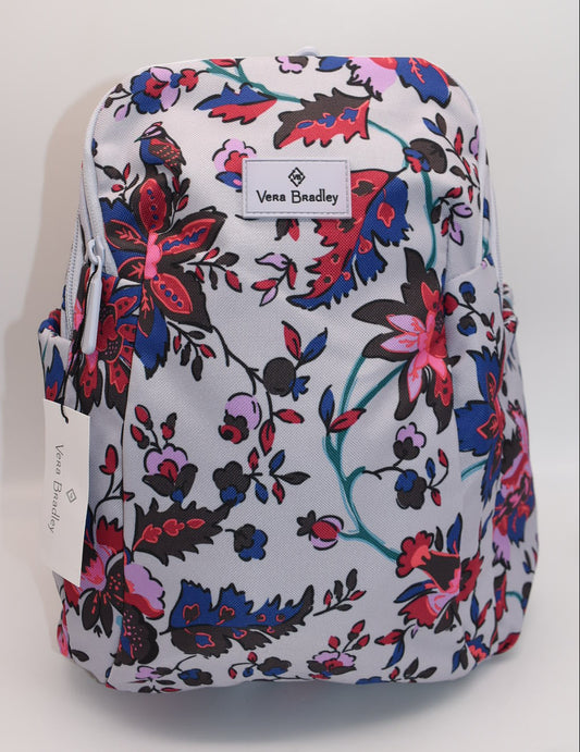 Vera Bradley Lighten Up Sporty Compact Backpack in "Vineyard Floral" Pattern