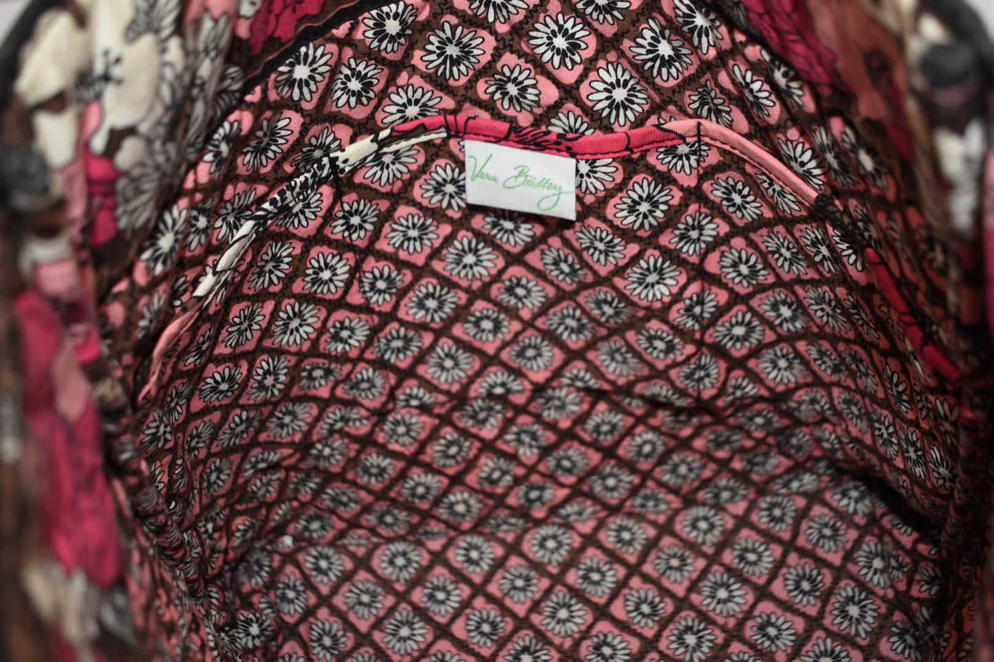 Vera Bradley Everyday Tote Bag in "Mocha Rouge" Pattern