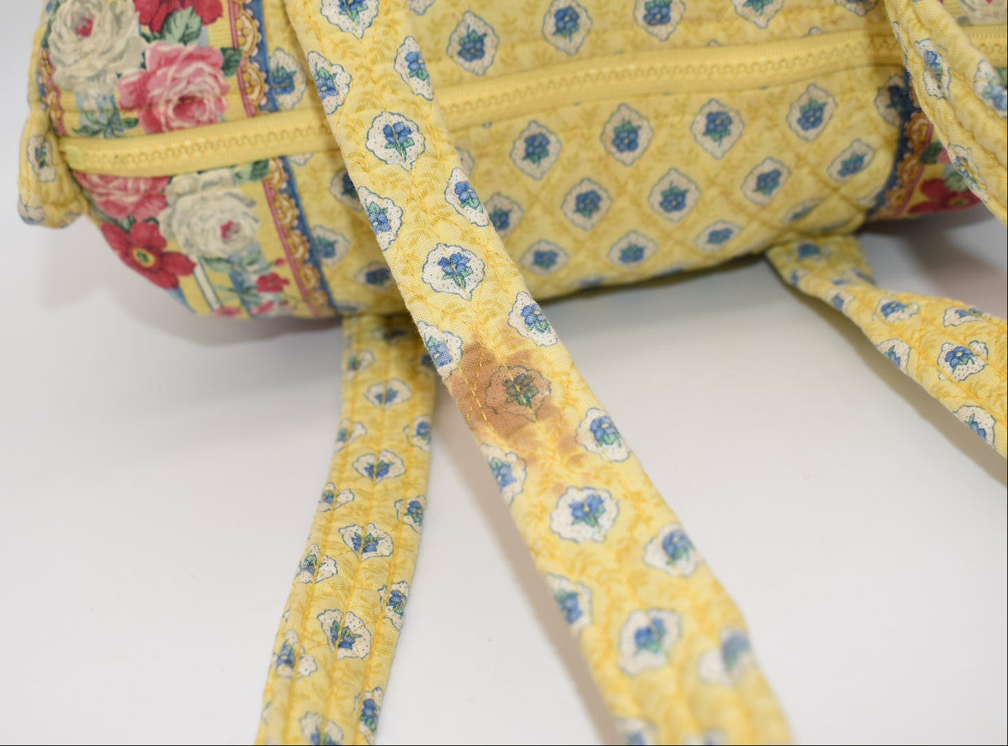 Vintage Vera Bradley Barrel Shoulder Bag in "Elizabeth-1997" Pattern