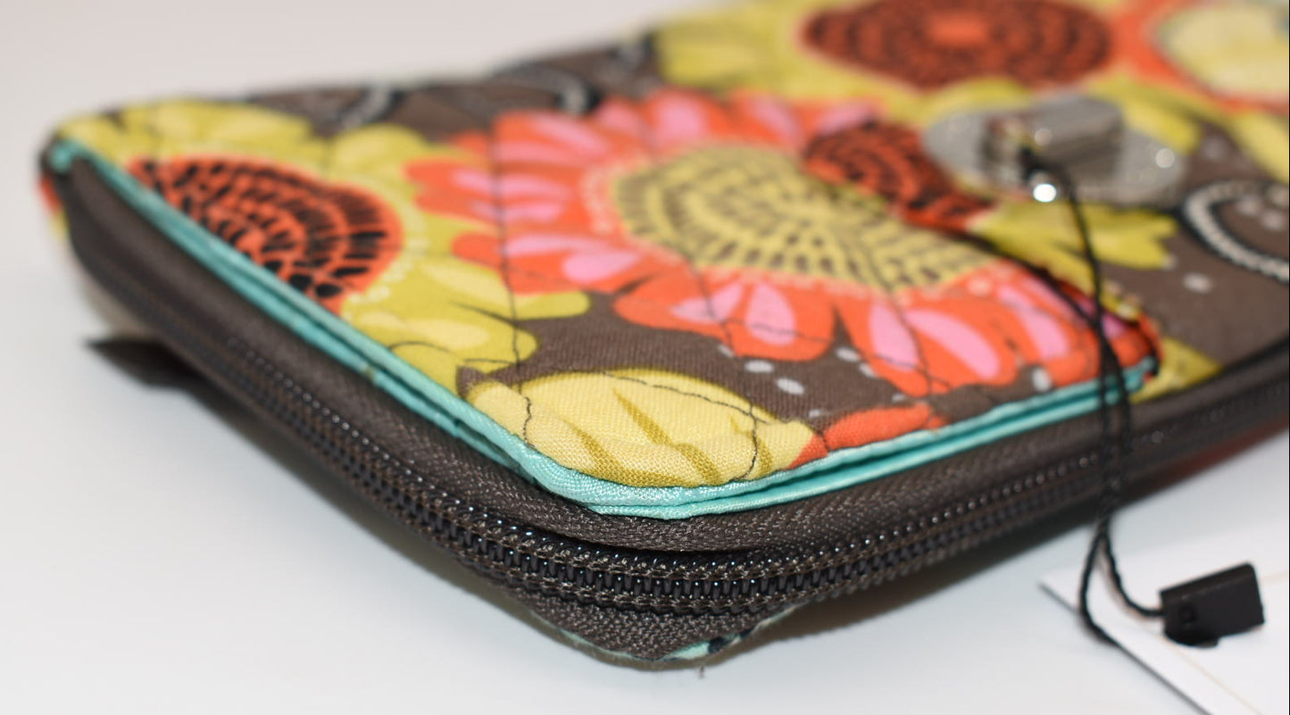 Vera Bradley Turnlock Wallet in "Flower Shower" Pattern