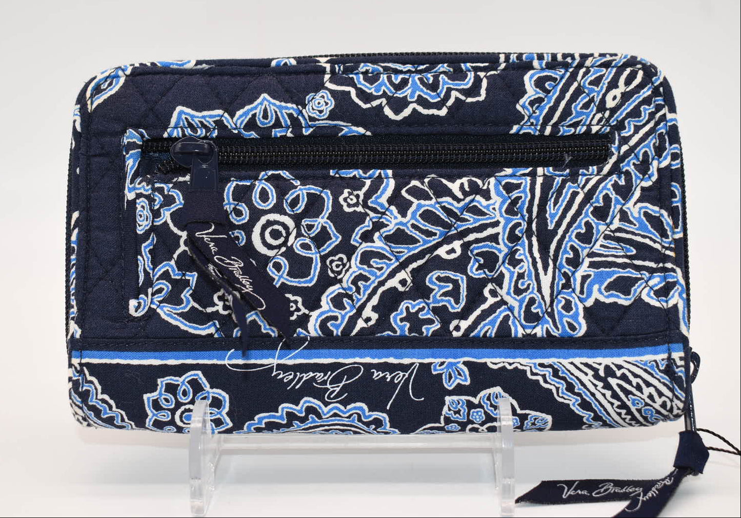 Vera Bradley Turnlock Wallet in "Blue Bandana" Pattern