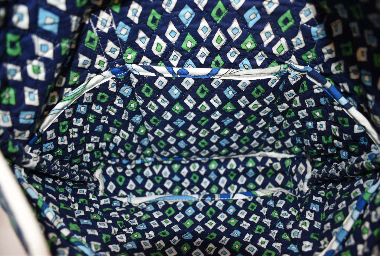 Vera Bradley Villager Tote Bag in "Mediterranean White" Pattern
