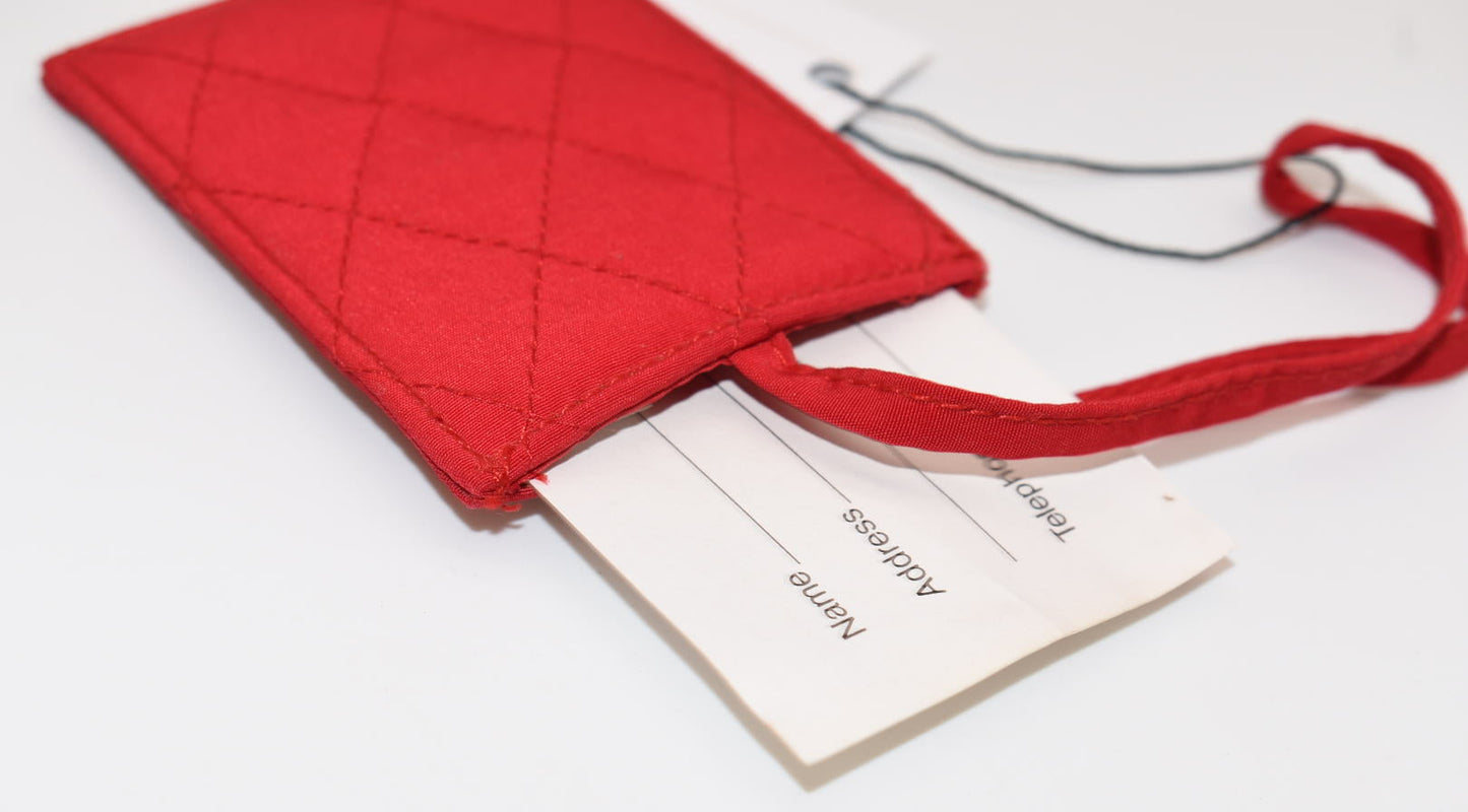 Vera Bradley Microfiber Red Luggage Tag