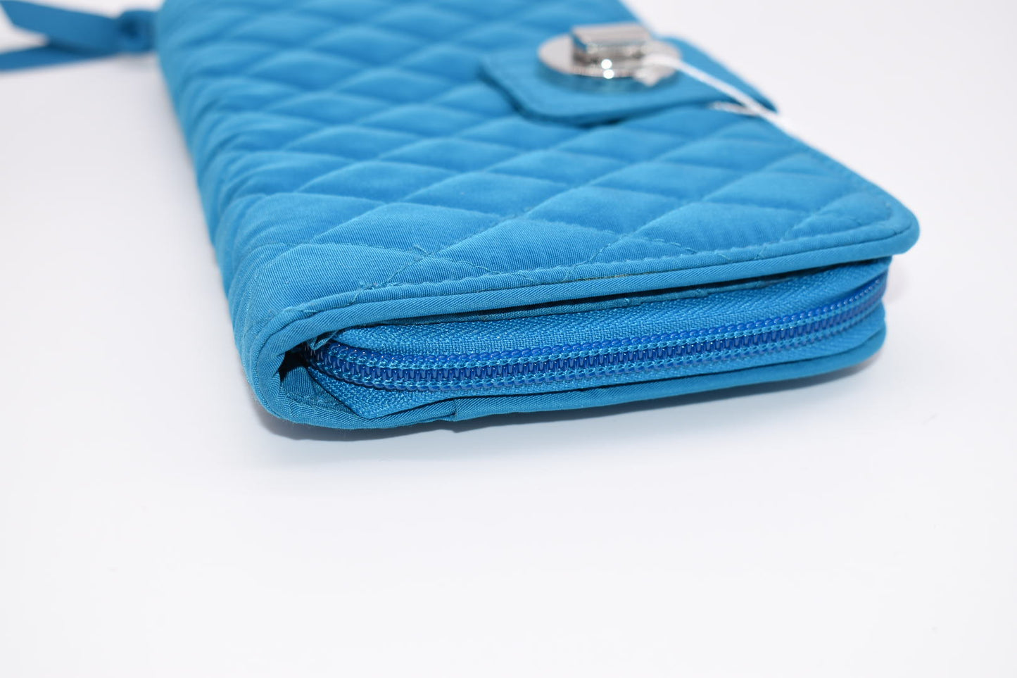 Vera Bradley RFID Microfiber Blue Turnlock Wallet
