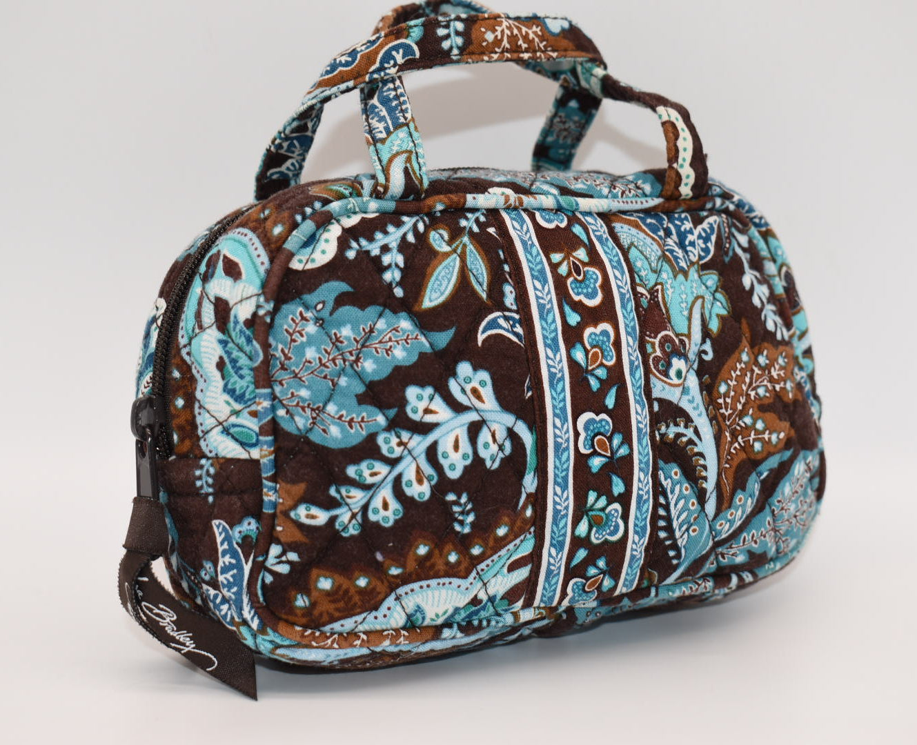 Vera Bradley Small Toiletry/Travel Tote Bag in "Java Blue" Pattern