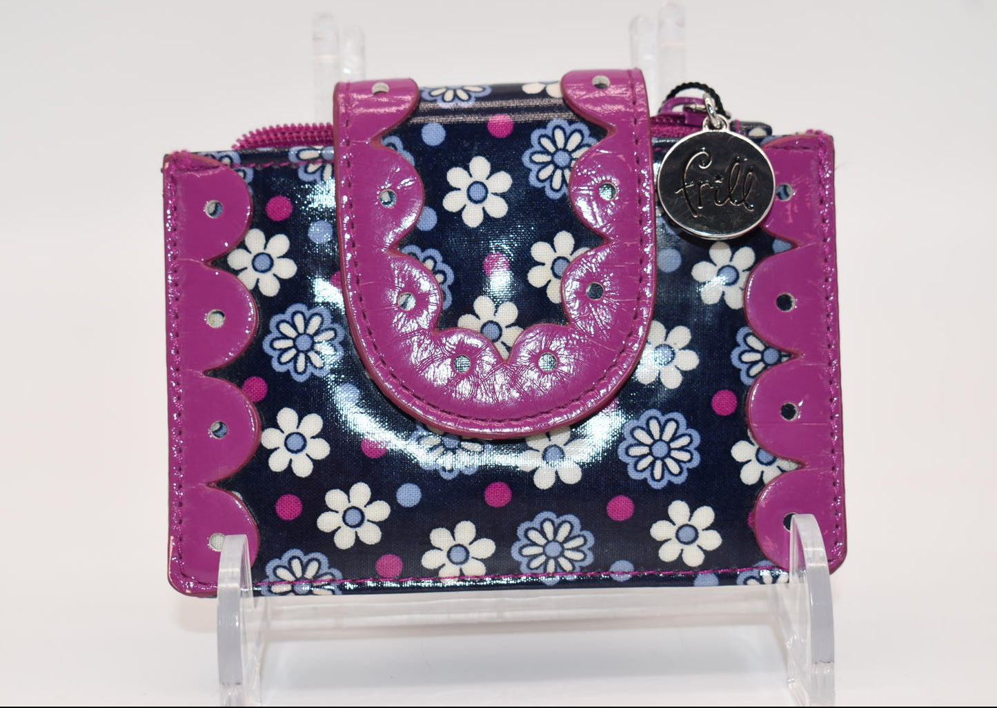 Vera Bradley Compact Frill Wallet in "Boysenberry" Pattern