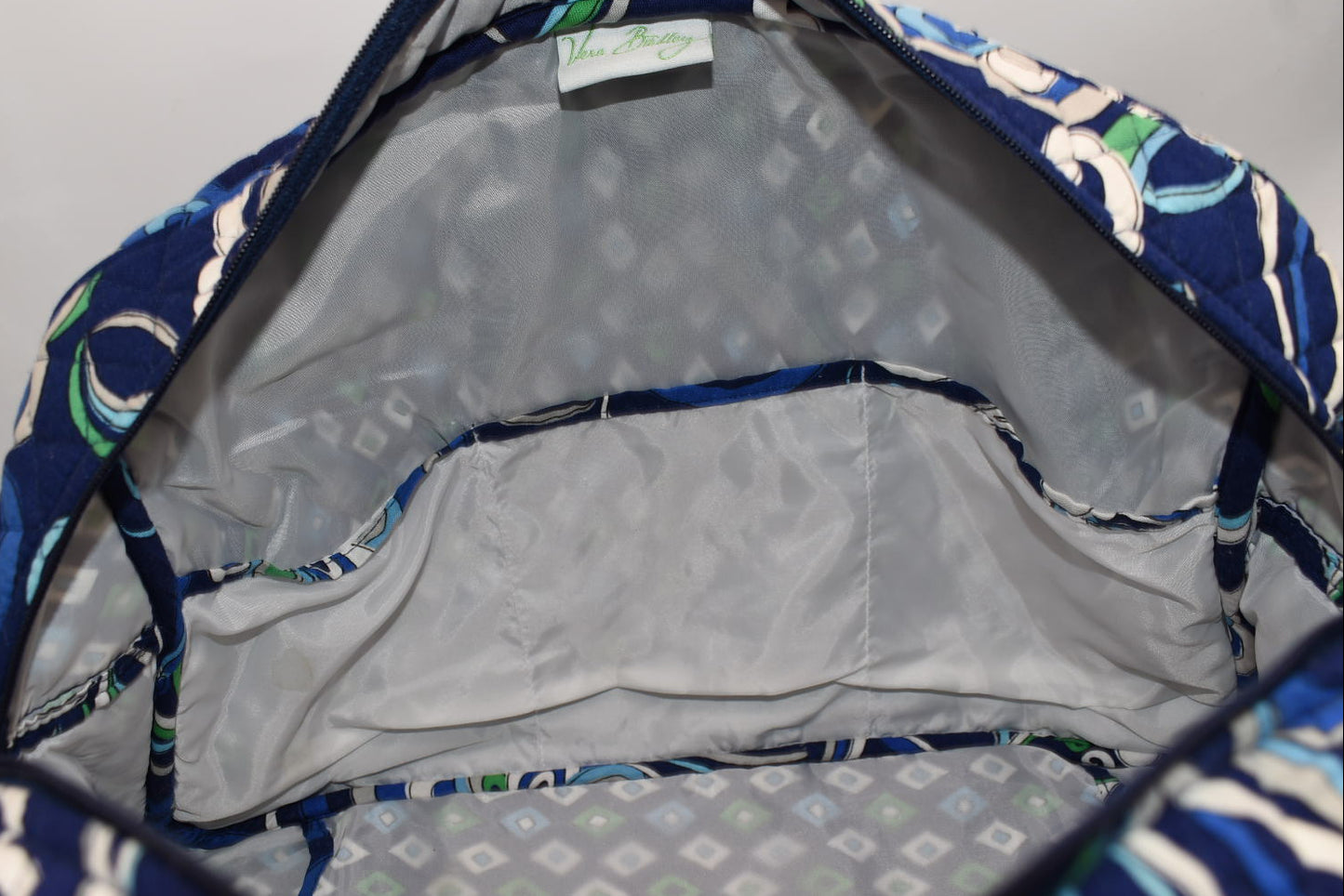 Vera Bradley Travel Diaper Baby Bag in "Mediterranean Blue" Pattern