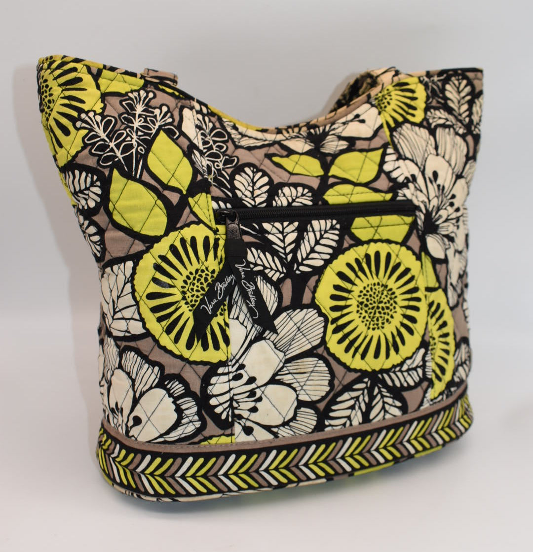 Vera Bradley Bucket Tote Bag in "Citron" Pattern