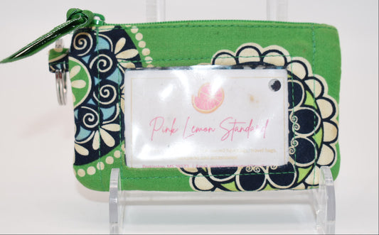 Vera Bradley Zip ID Case in "Cupcakes Green" Pattern