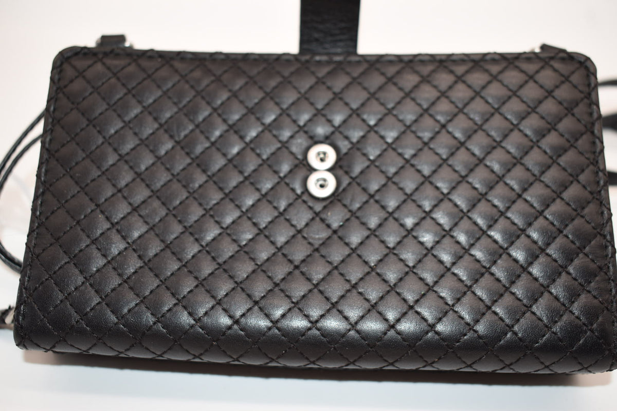Vera Bradley Carryall "All Together" Leather Crossbody Bag / Wallet in Black