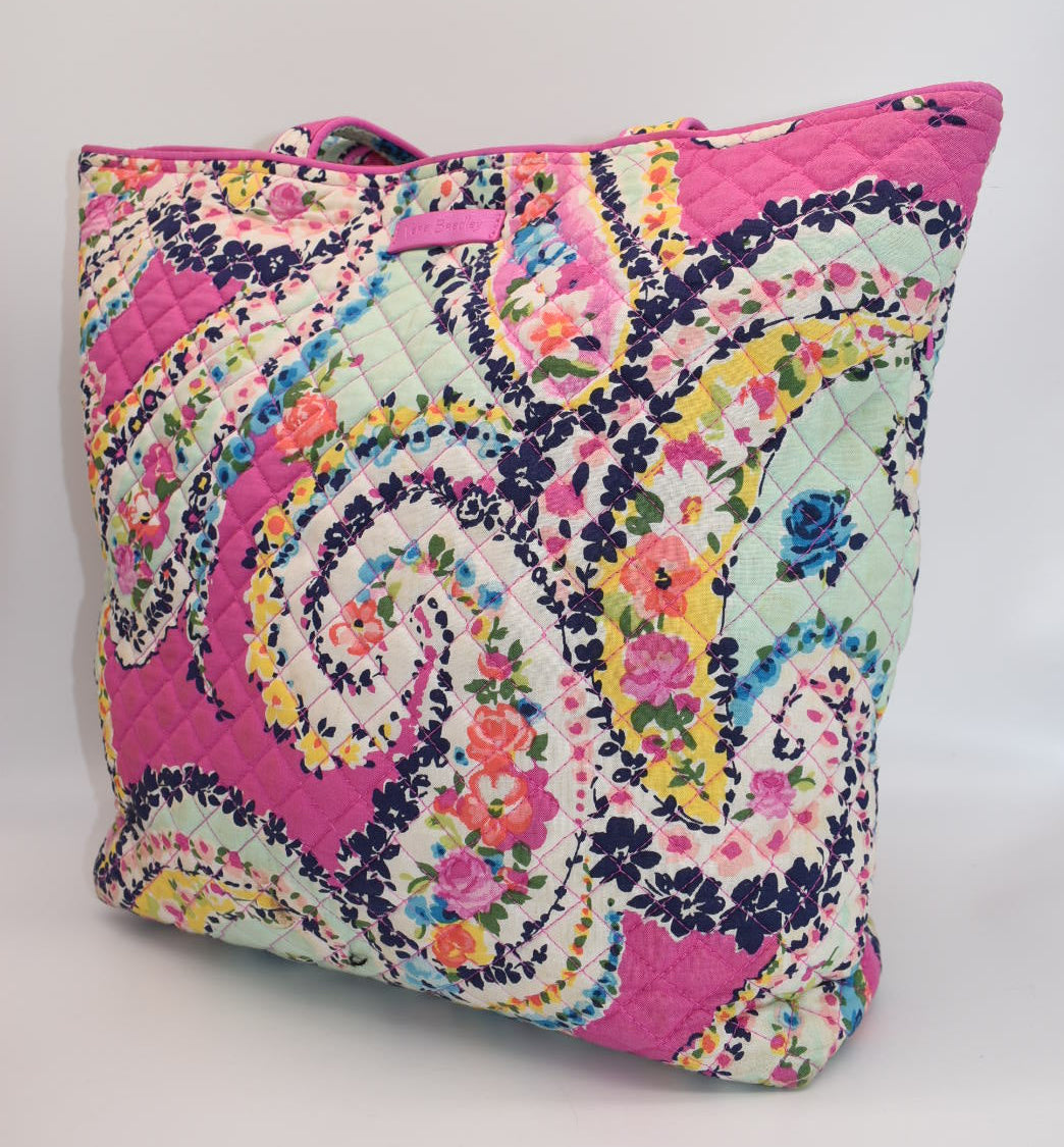 Vera Bradley Iconic Tote Bag in "Wildflower Paisley" Pattern