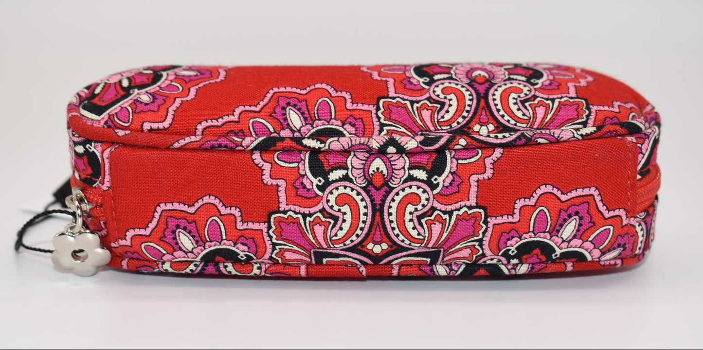 Vera Bradley Cosmetic Brush & Pencil Case in "Frankly Scarlet" Pattern