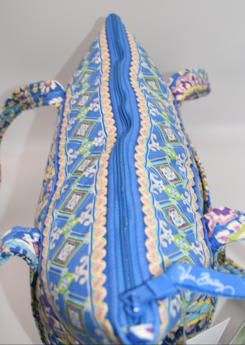 Vera Bradley Villager Tote Bag in "Capri Blue" Pattern