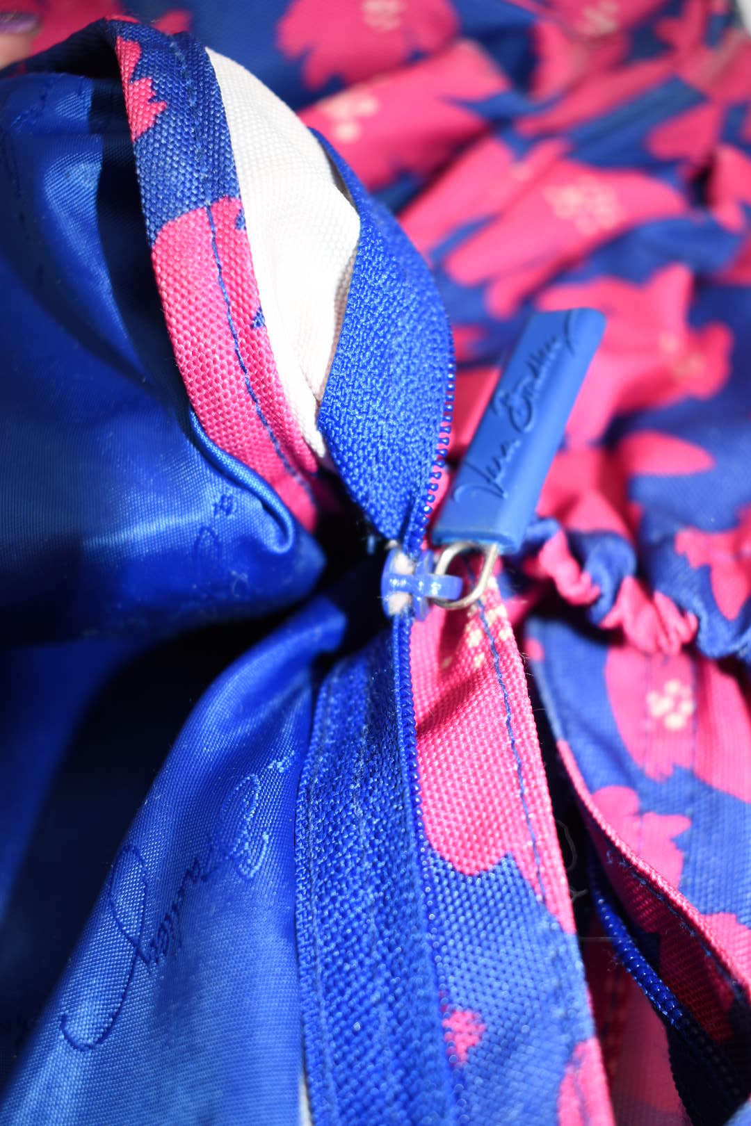 Vera Bradley XL Lighten Up Campus Backpack in "Art Poppies" Pattern