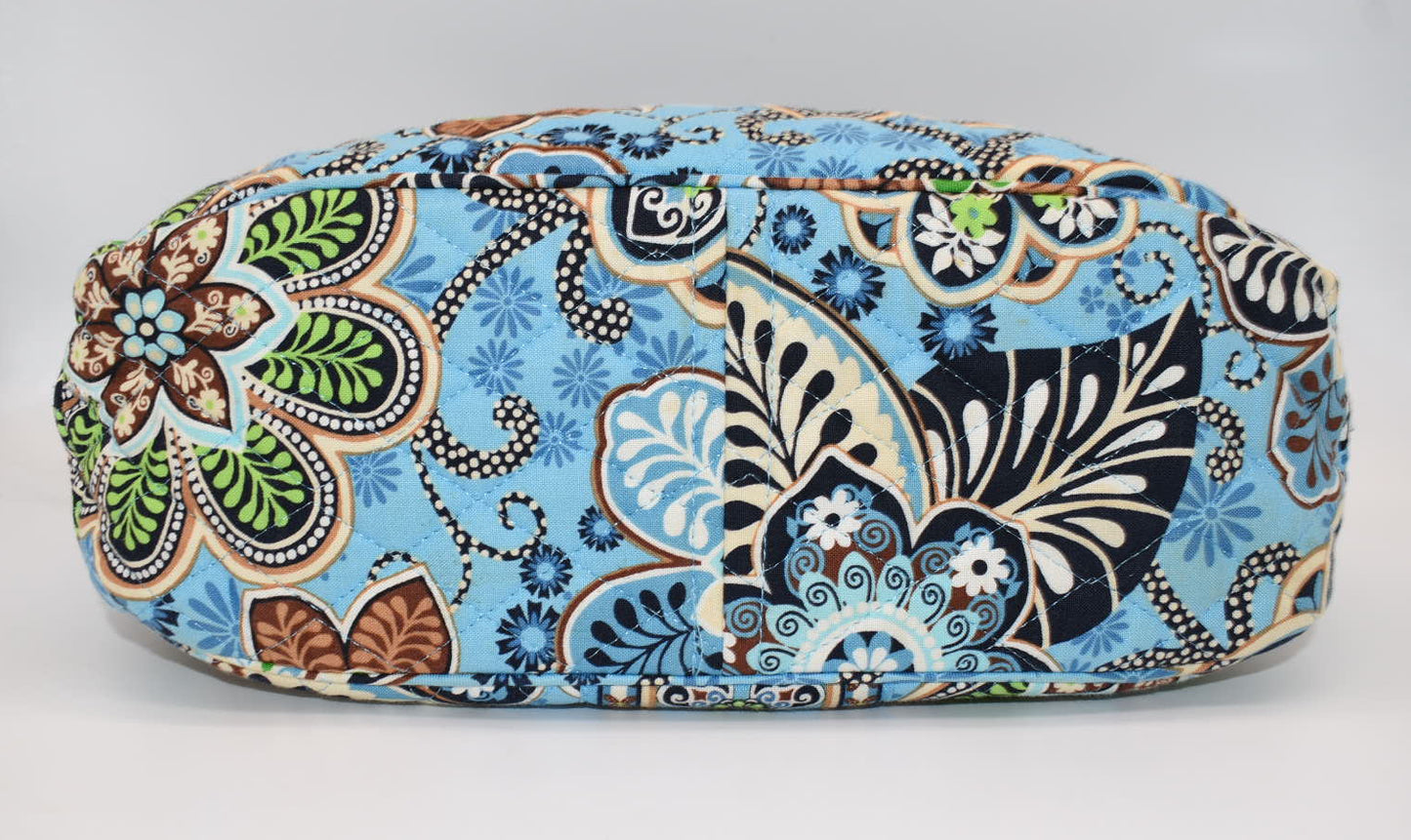 Vera Bradley On-the-Go Convertible  Shoulder Bag in "Bali Blue" Pattern