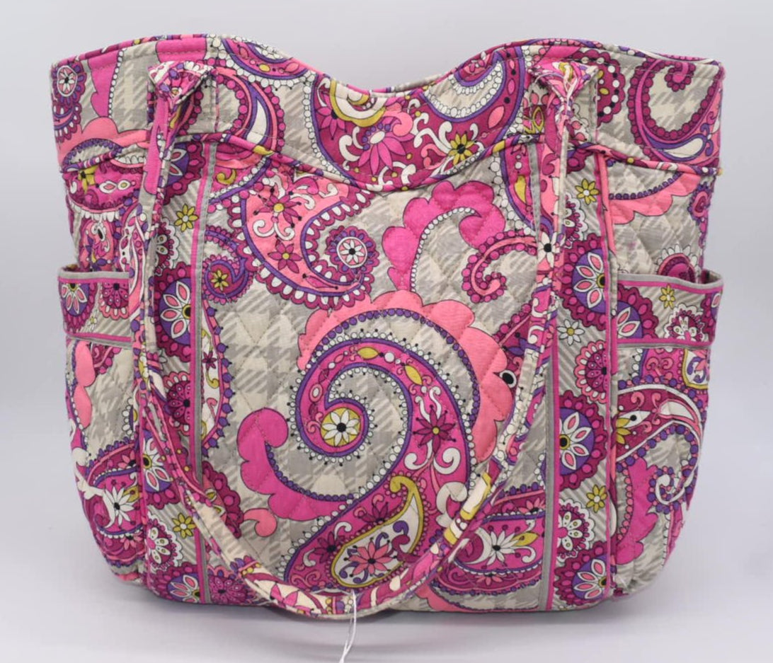 Vera Bradley Side-by-Side Tote Bag in "Paisley Meets Plaid" Pattern