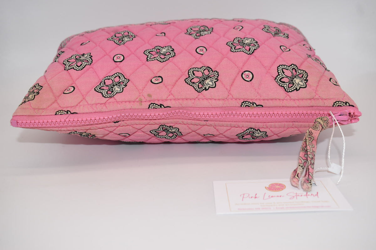 Vera Bradley XL Cosmetic Bag in "Pink Bandana" Pattern