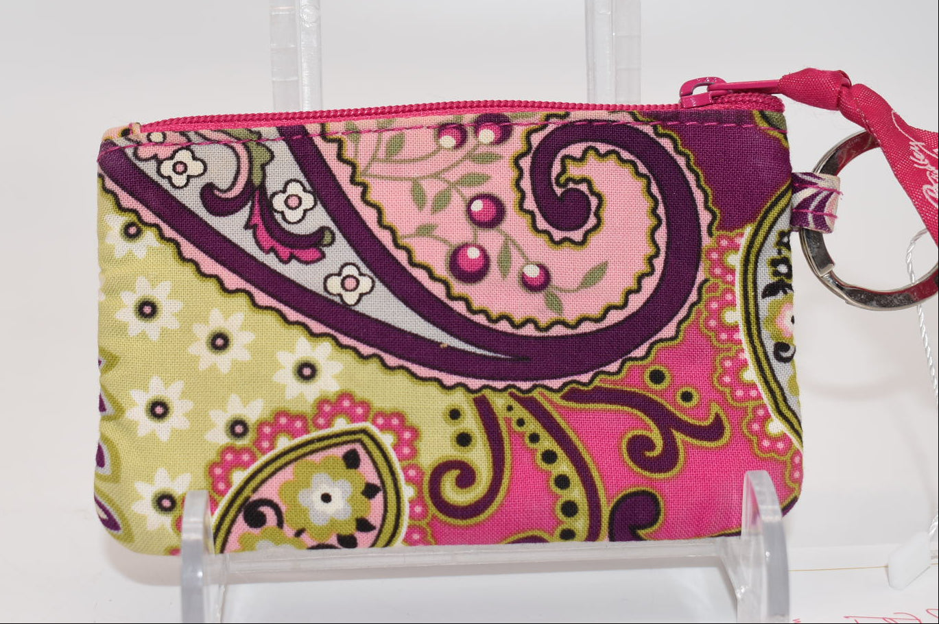 Vera Bradley Zip ID Case in "Very Berry Paisley" Pattern