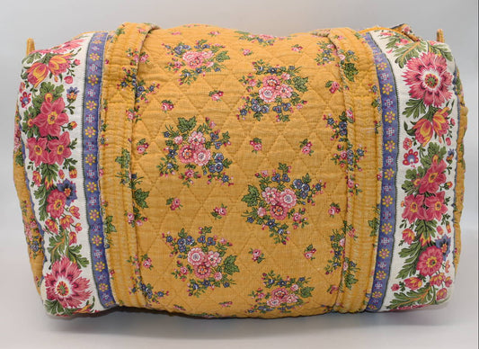 Vintage Vera Bradley Small Duffel Bag in "Marigold -1992" Pattern