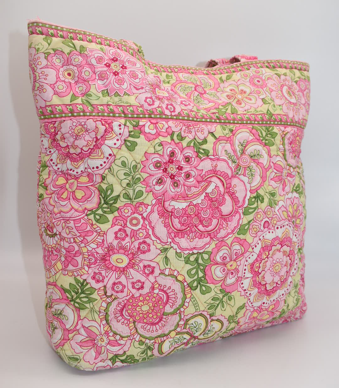 Vera Bradley Quilted Cotton Everyday Tote Bag in "Petal Pink" Pattern