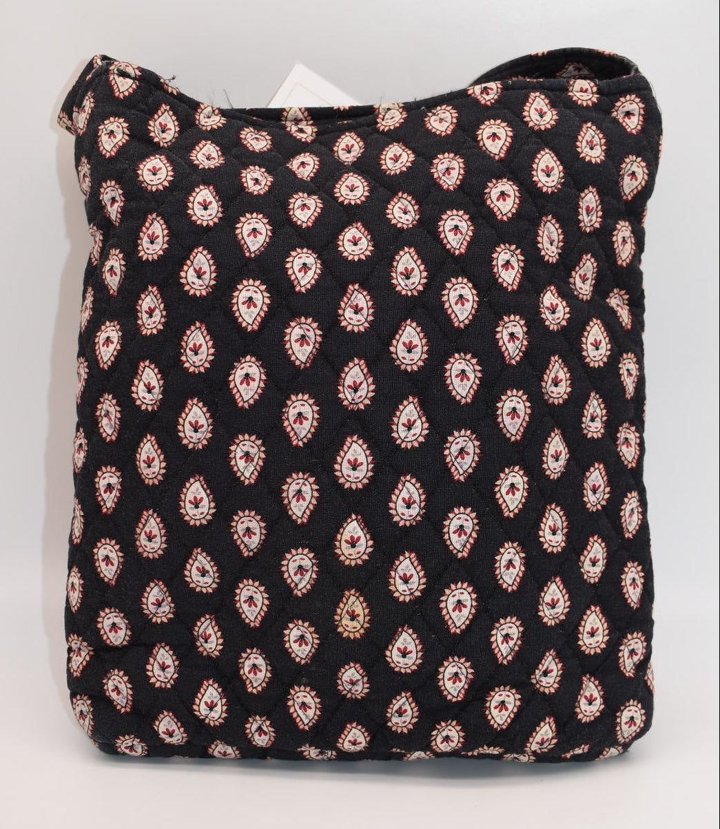 Vintage Vera Bradley Hipster Crossbody Bag in "Classic Black" Pattern