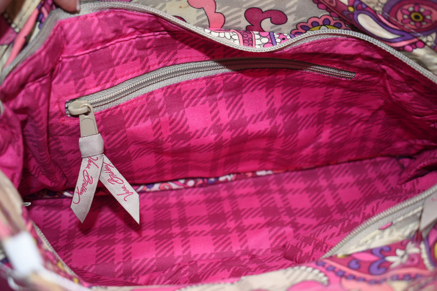 Vera Bradley Abby Tote Bag in "Paisley Meets Plaid" Pattern