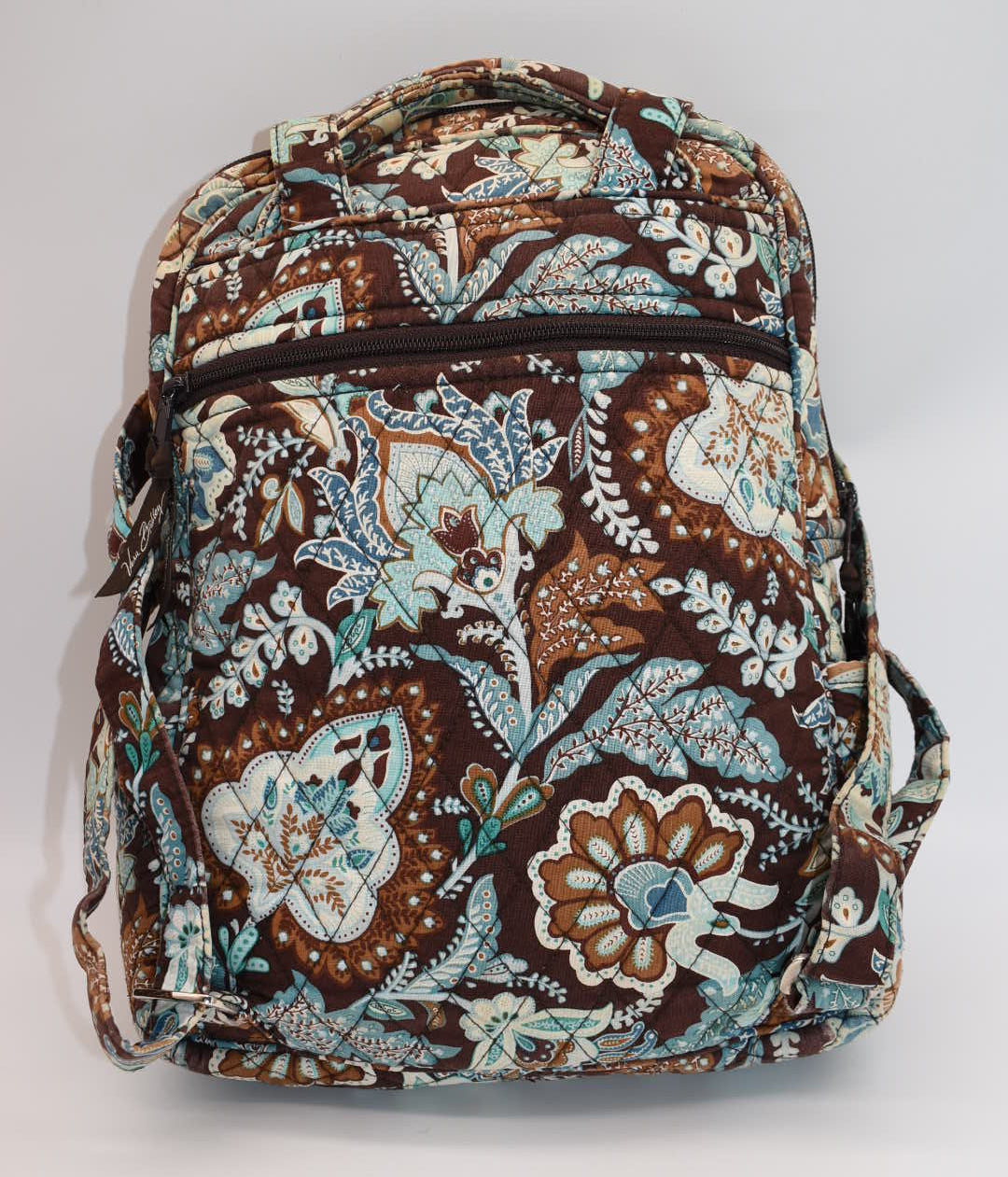 Vera Bradley Small Quilted Cotton Backpack in "Java Blue" Pattern