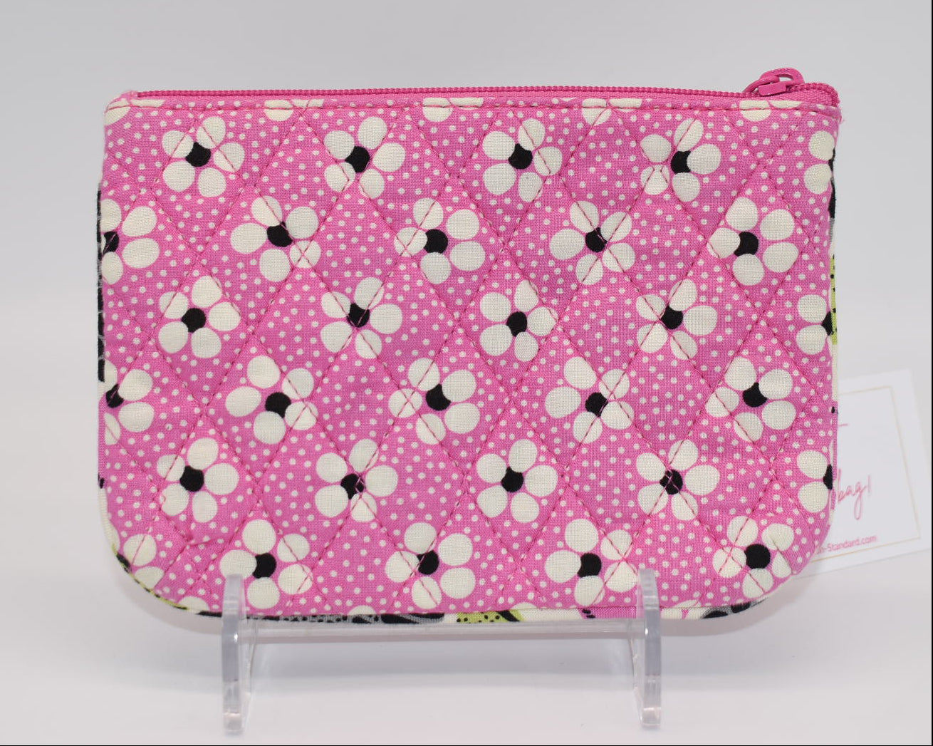 Vera Bradley Medium Zip Pouch in "Priscilla Pink" Pattern