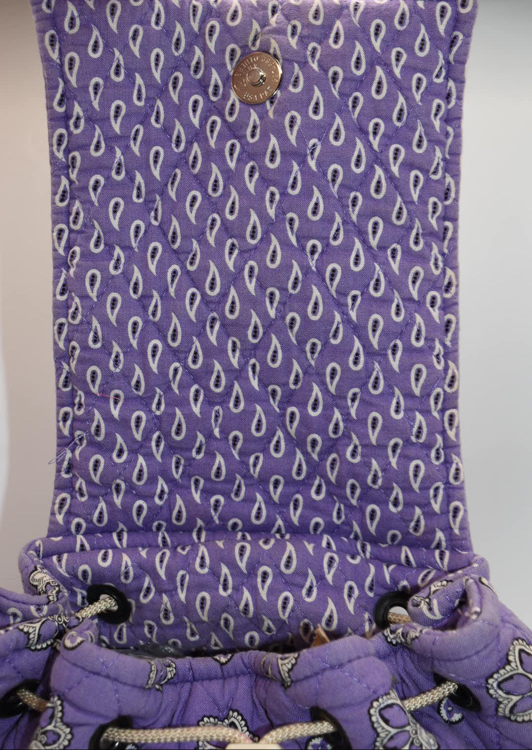 Vera Bradley Mimi Vintage Style Backpack in Purple Bandana