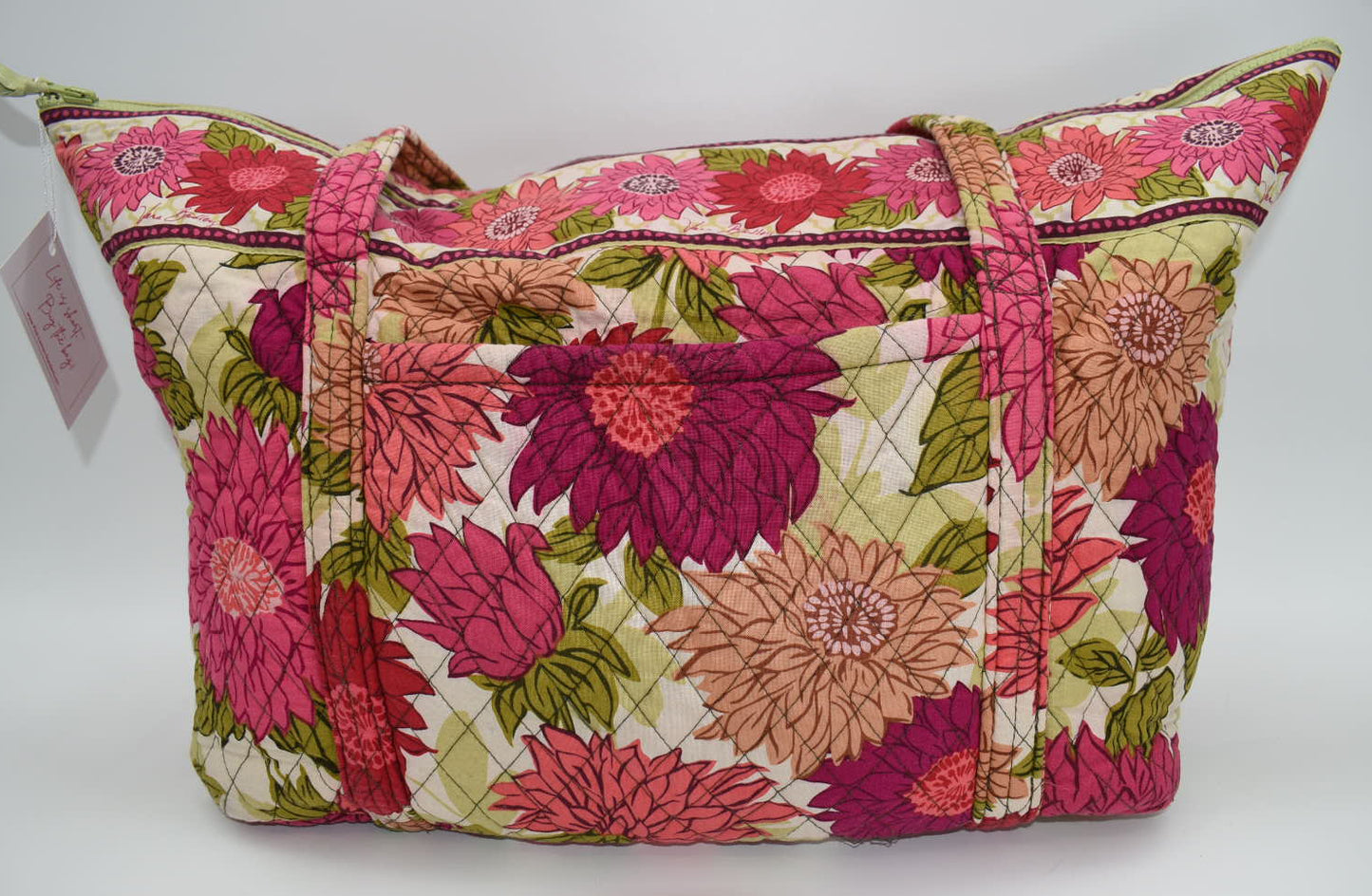 Vera Bradley Miller Travel Tote Bag in "Hello Dahlia" Pattern