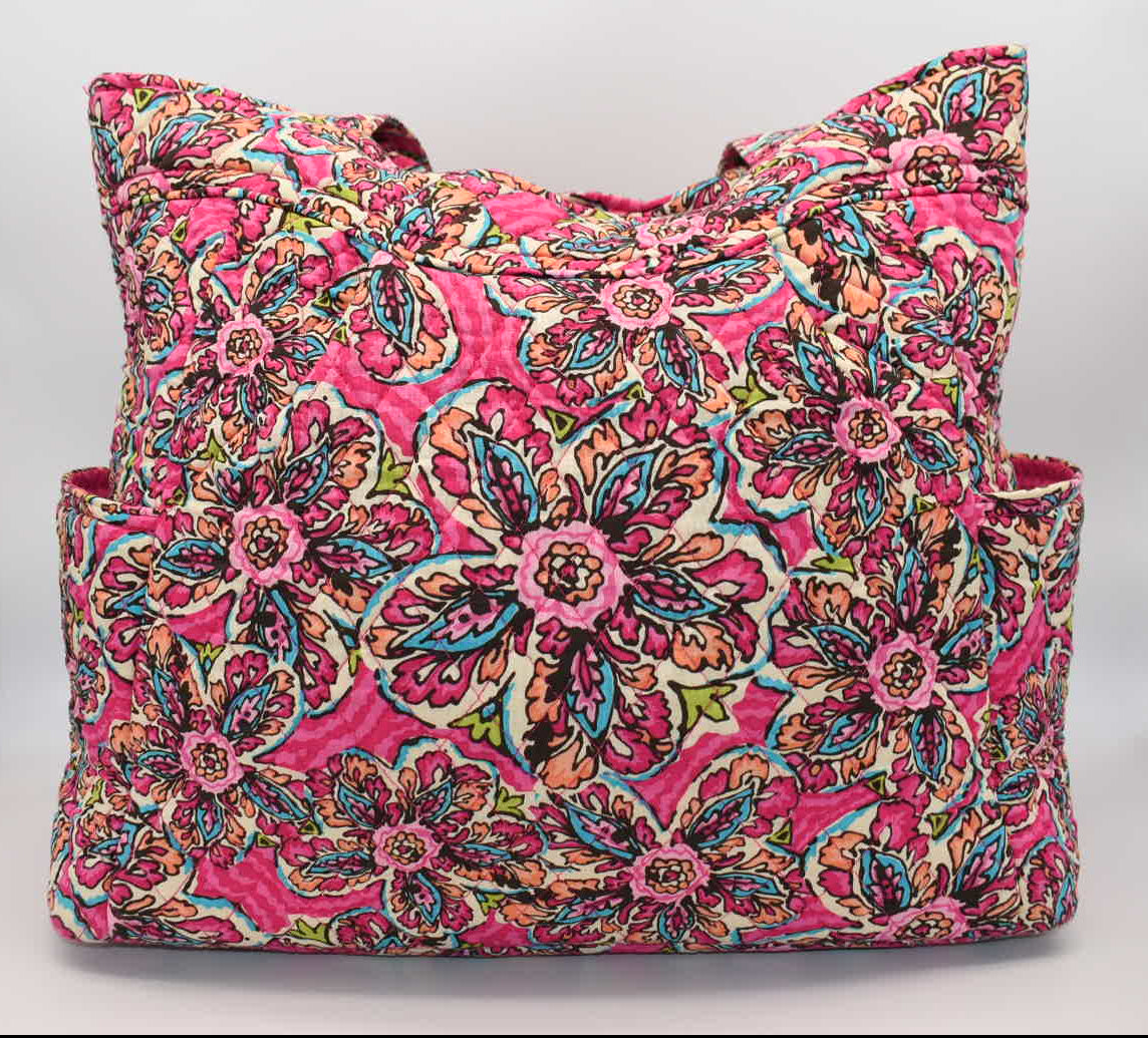 Vera Bradley Large Glenna Tote Bag in "Sunburst Floral" Pattern